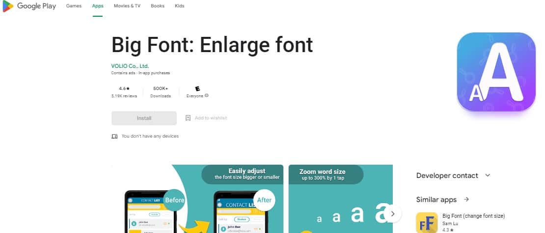 Big Font Ingrandisce il carattere. 17 migliori app di font gratuite per gli utenti di smartphone Android