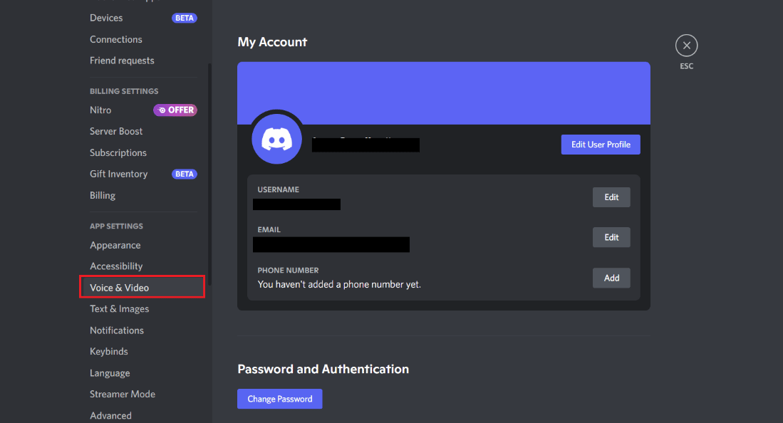 单击语音和视频。修复 Discord Krisp 无法正常工作的 9 种解决方案