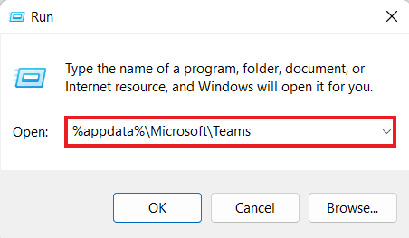 %appdata%\Microsoft\Teams'i girin