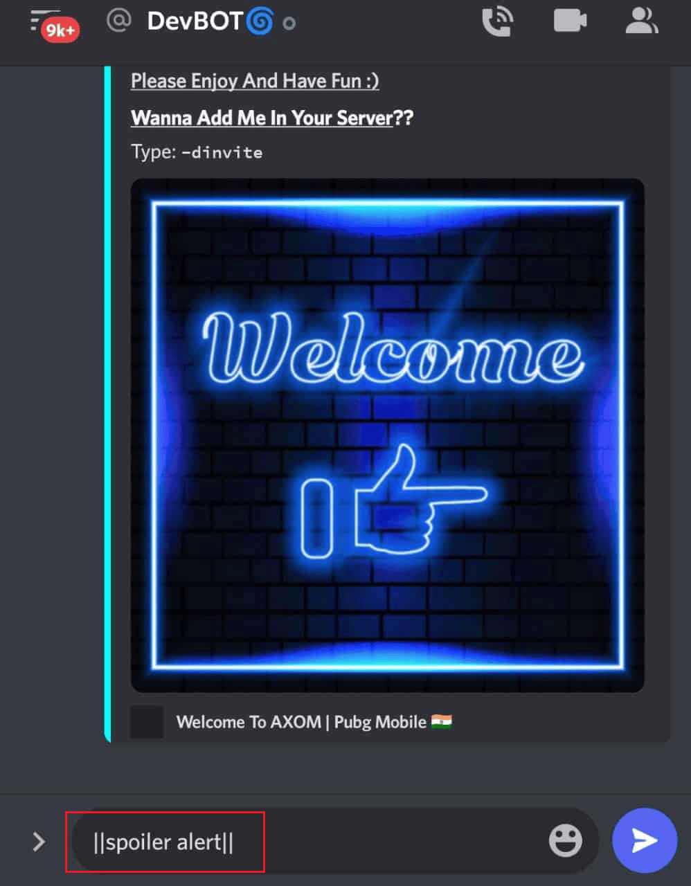 Wpisz symbol dwóch linii na początku i na końcu tekstu, który chcesz wysłać | Jak wyglądać offline na jednym serwerze w Discord