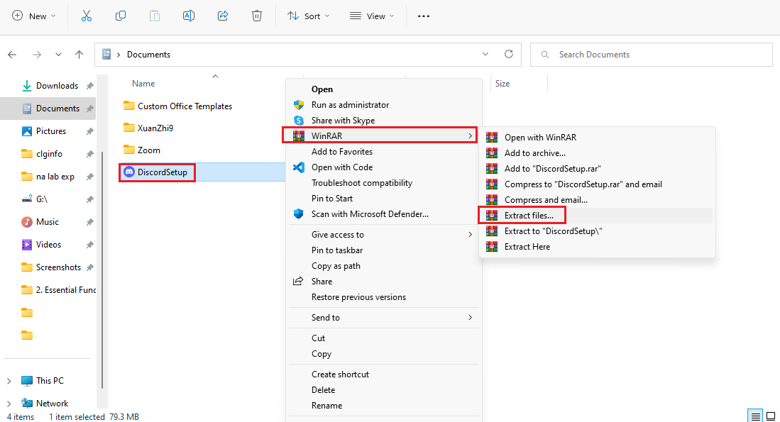 ekstrak file perselisihan