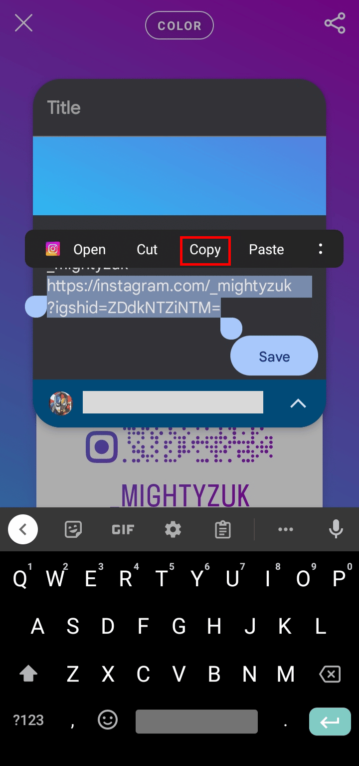 Seleccione el enlace del perfil y luego cópielo, ahora puede compartir el enlace de su perfil con otros. | Cómo copiar el enlace de tu perfil de Instagram desde la aplicación