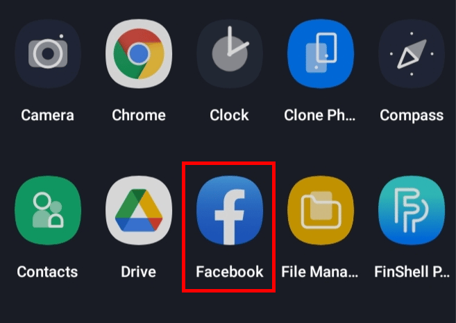 Apri l'app di Facebook sul tuo telefono.