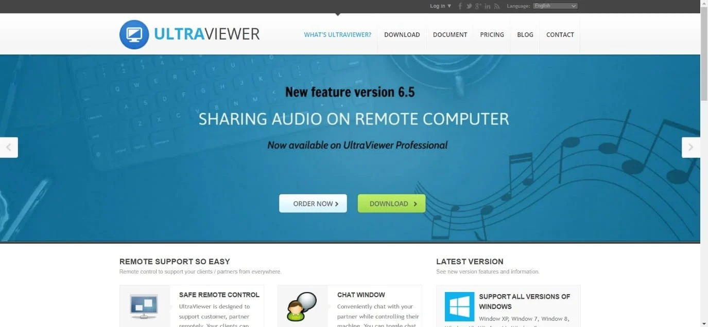 Homepage von Ultraviewer. Die 26 besten kostenlosen TeamViewer-Alternativen