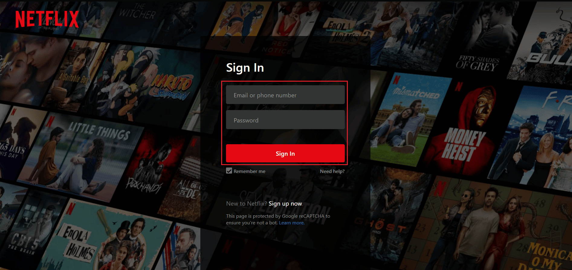 Visita il sito web di Netflix sul tuo browser e accedi al tuo account con le credenziali dell'account