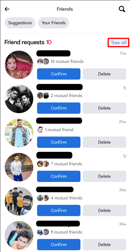 En este punto, haz clic en la opción Ver todo junto al área de Solicitudes de amistad | Cómo ver las solicitudes de amistad que enviaste en Facebook