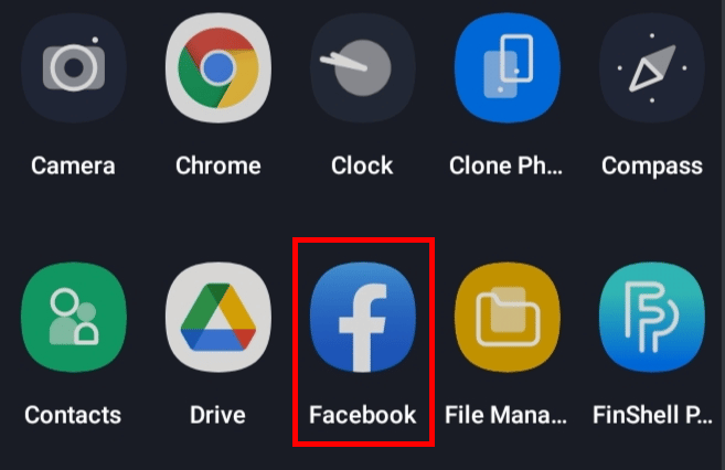 Öffnen Sie die Facebook-App auf Ihrem Gerät.