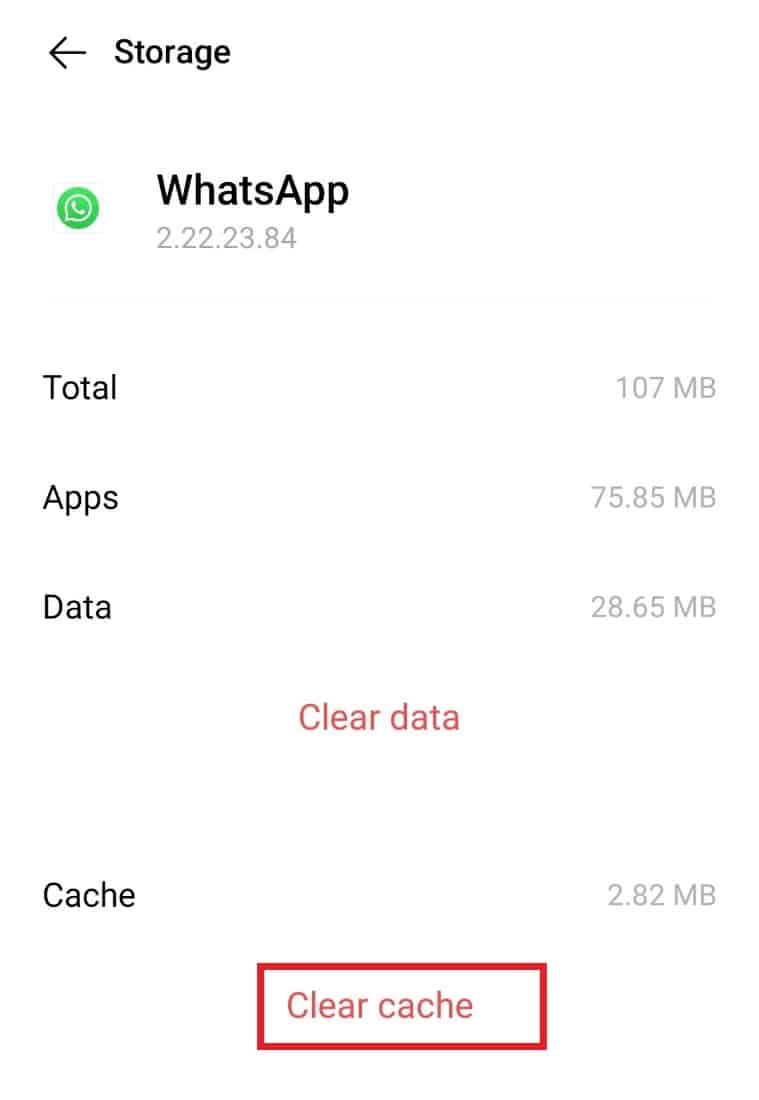 Ketuk Hapus cache