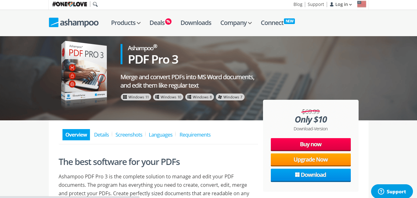 Situs web resmi Ashampoo PDF Pro