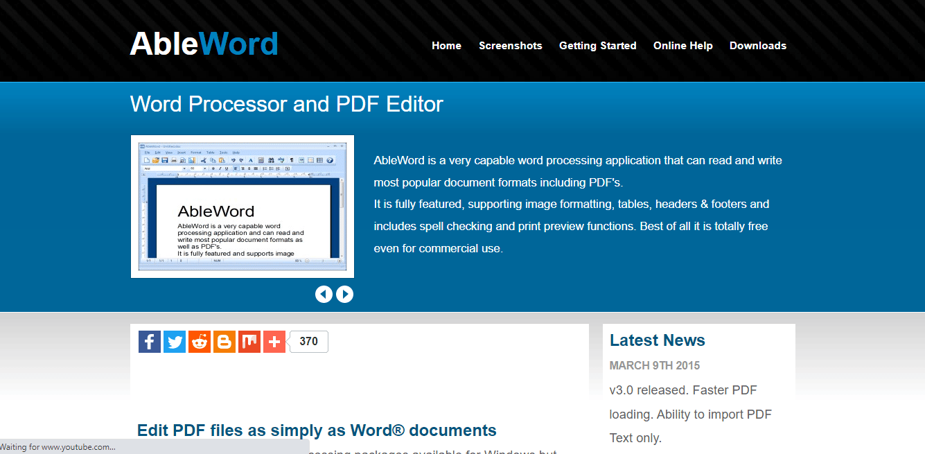 Situs web resmi editor PDF AbleWord