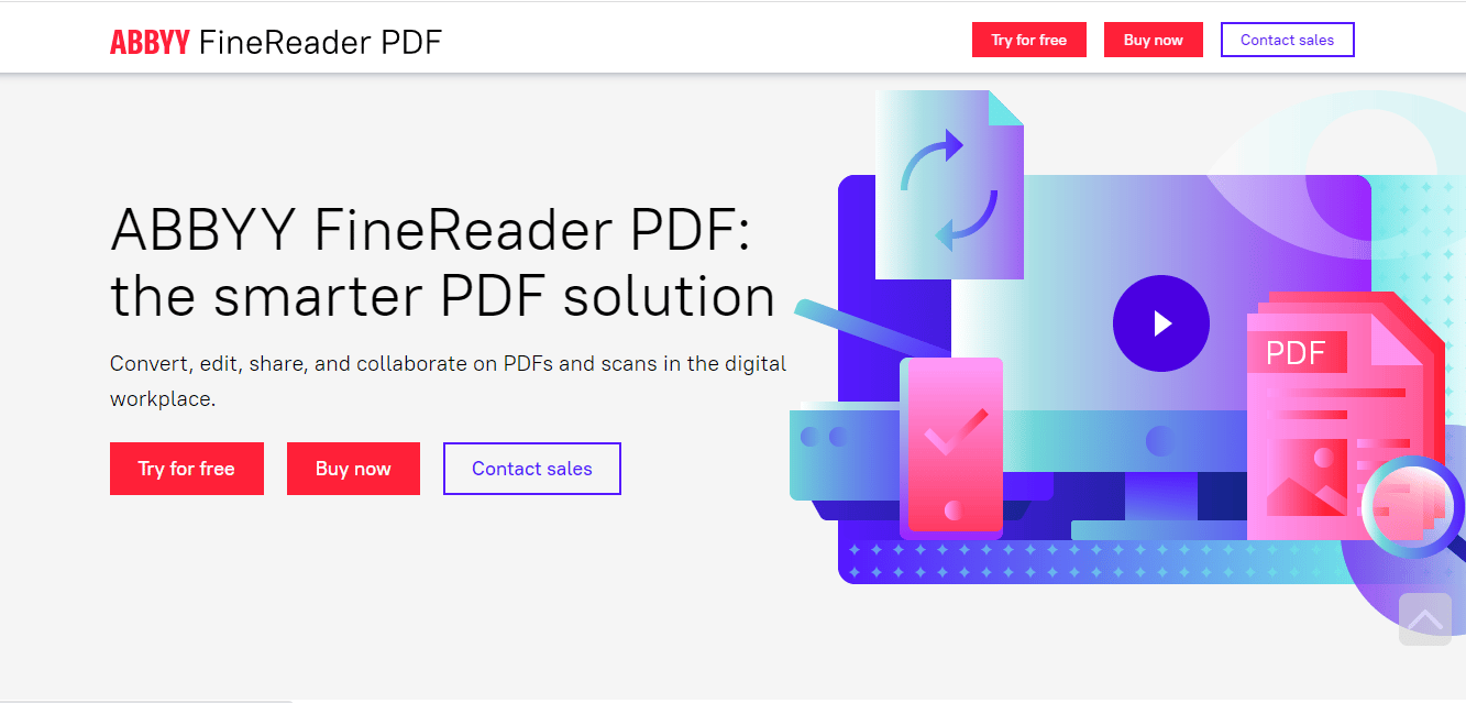 ABBY FineReaderの公式サイトPDF