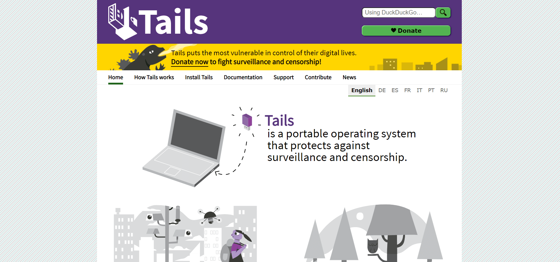 Download-Seite von TAILS