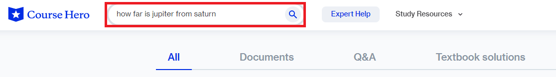 Conectați-vă la contul Course Hero și apoi introduceți întrebarea în bara de căutare