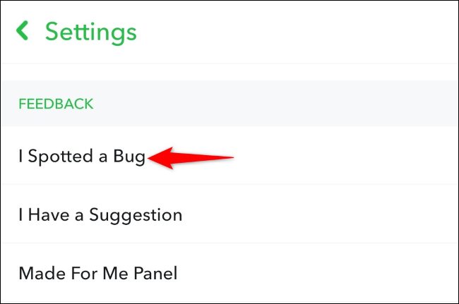 Tippen Sie auf „Ich habe einen Fehler entdeckt“.