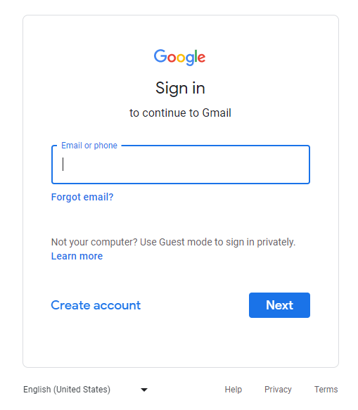 Apri il sito web di Gmail e accedi al tuo account | Come ottenere un account Hulu gratuito