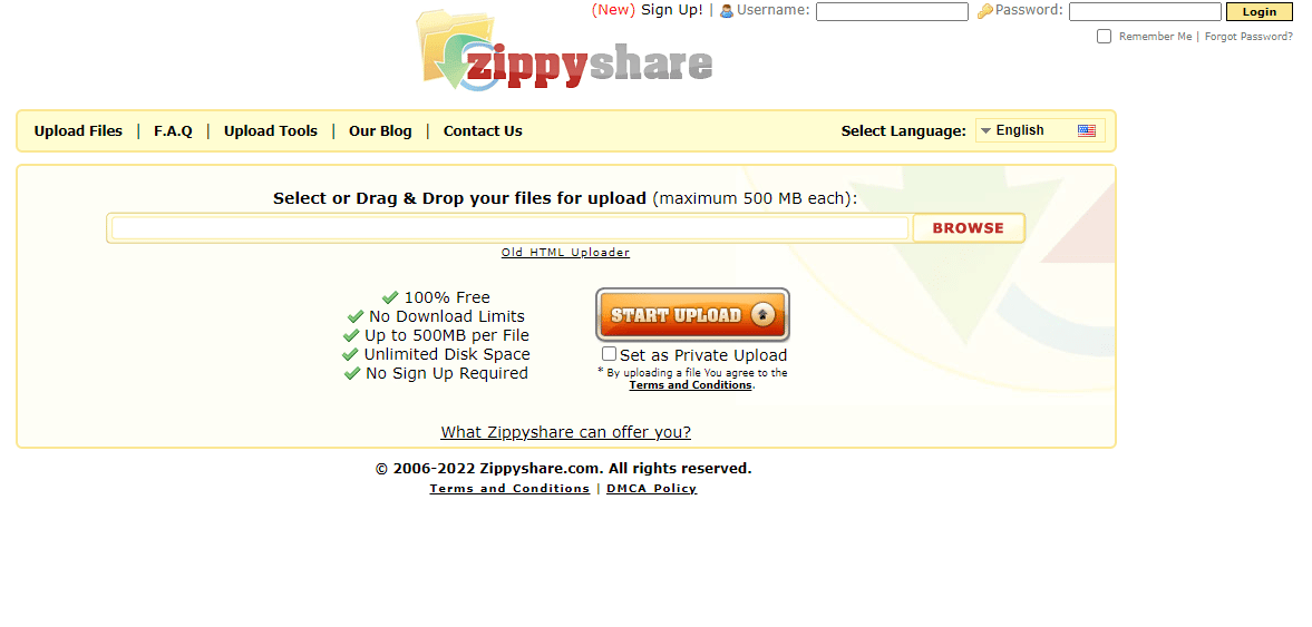 zippyshare. 20 meilleurs sites de partage et de stockage de fichiers en ligne gratuits