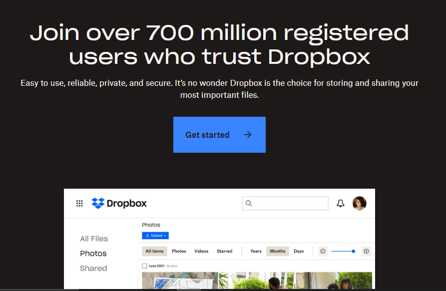 DropBox. Die 20 besten kostenlosen Online-Dateifreigabe- und Speicherseiten