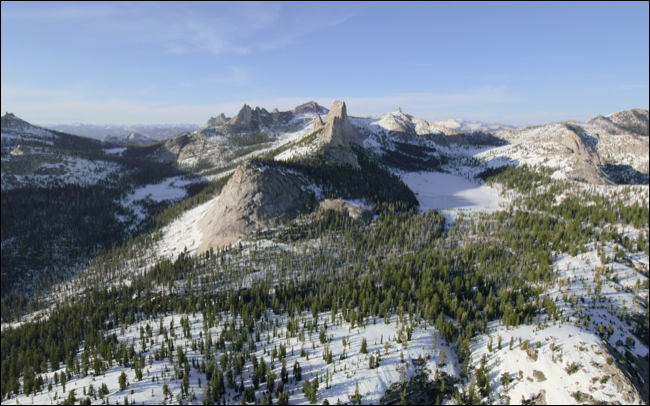 Заставка Apple TV Yosemite с воздуха