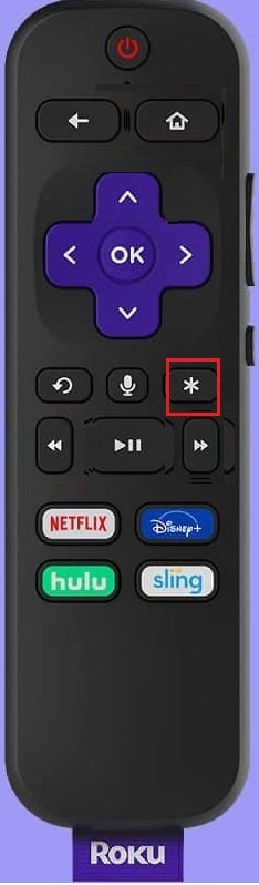 Roku Remote Star 按钮打开选项。解决 Roku TV 冻结和重启问题的 13 种方法