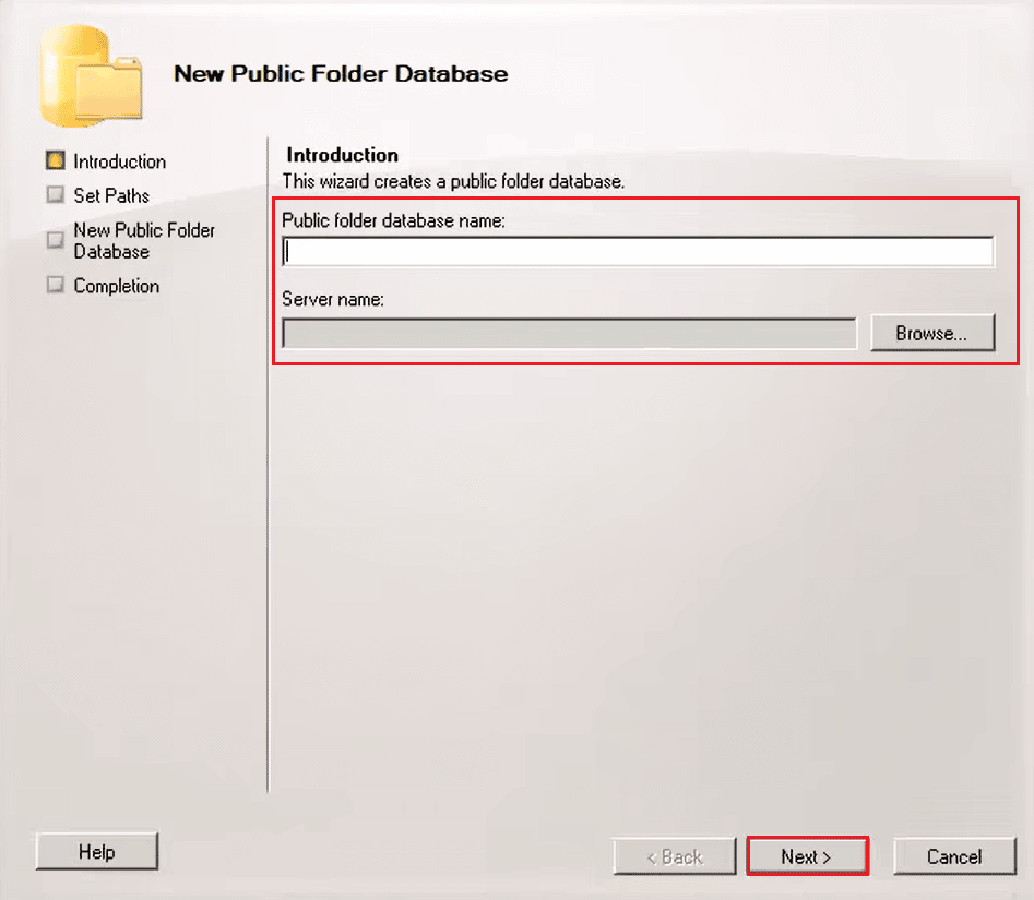 digite o nome do servidor e clique em Avançar. Corrigir o administrador do Microsoft Exchange bloqueou esta versão do Outlook