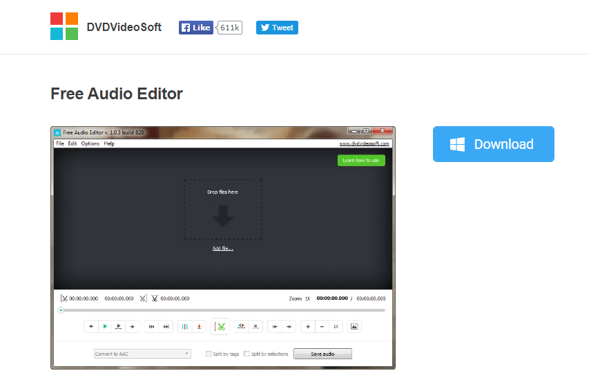 Editor Audio DVDVideoSoft Gratis