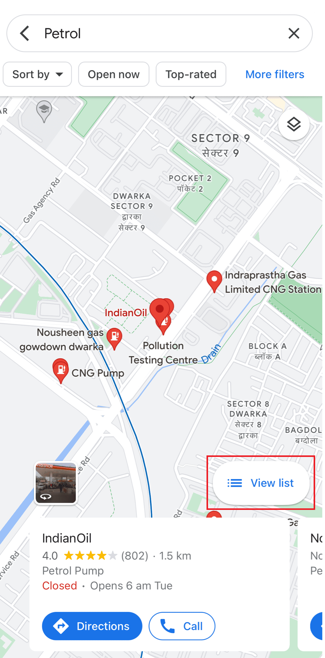 查看列表 Google 地圖