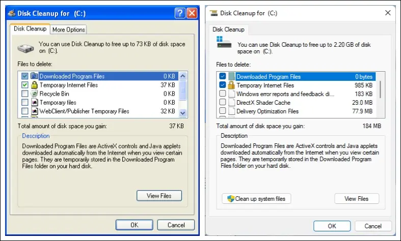 Images de nettoyage de disque