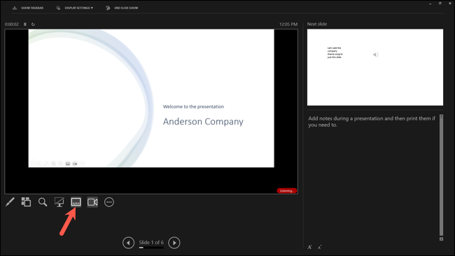 Alihkan subtitle di PowerPoint di Windows