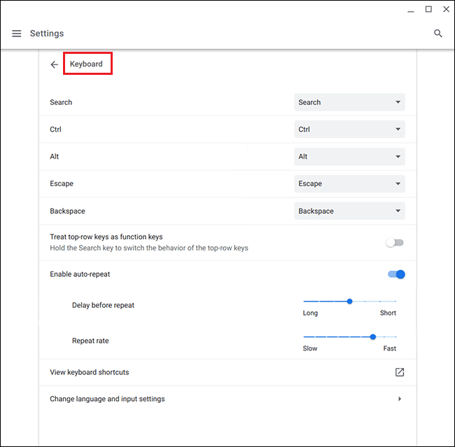 clique em Teclado. Como corrigir o teclado do Chromebook não está funcionando