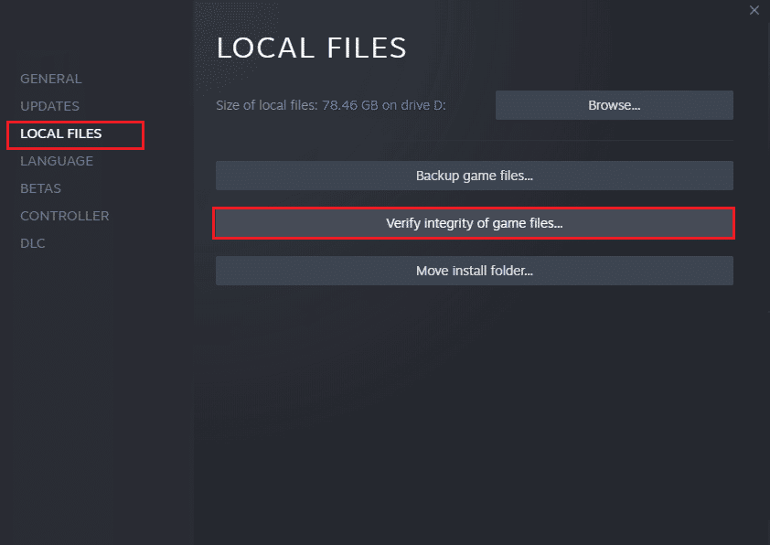 memverifikasi integritas sampel file game