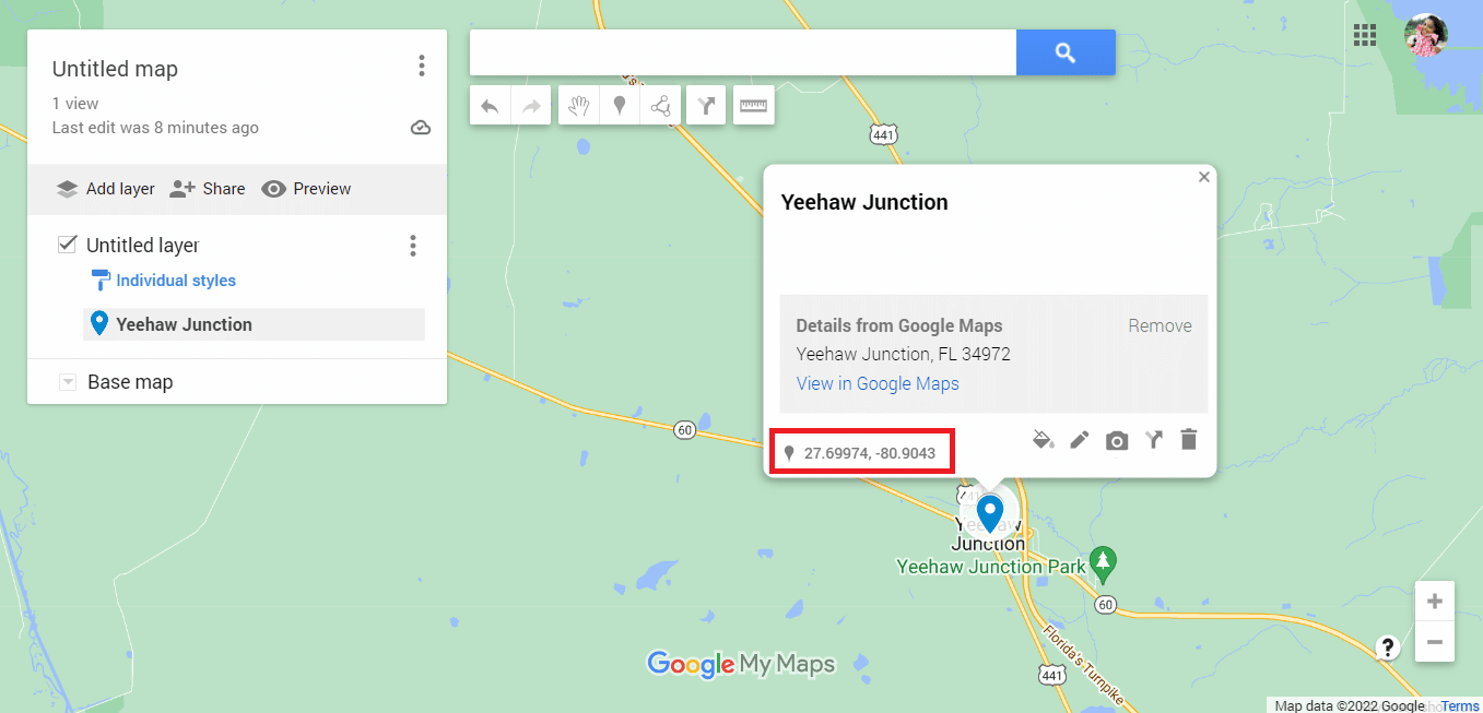 Skopiuj szczegóły szerokości i długości geograficznej. Jak narysować promień w aplikacji Google Maps