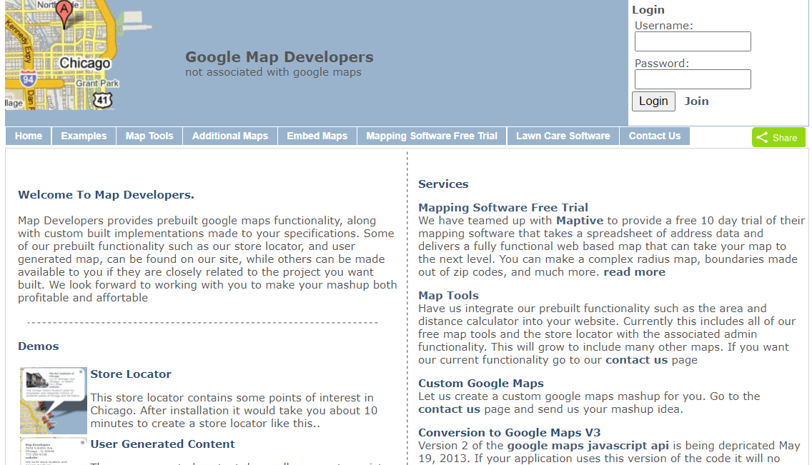 Besuchen Sie die offizielle Website von Google Map Developers