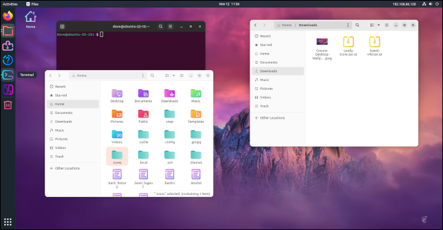 一个重新主题化的 Ubuntu 桌面