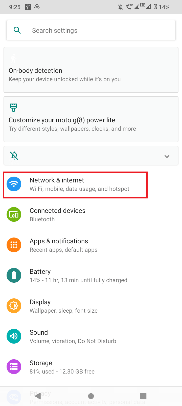 ağ ve internete dokunun. WiFi Ağ Adı Nasıl Değiştirilir