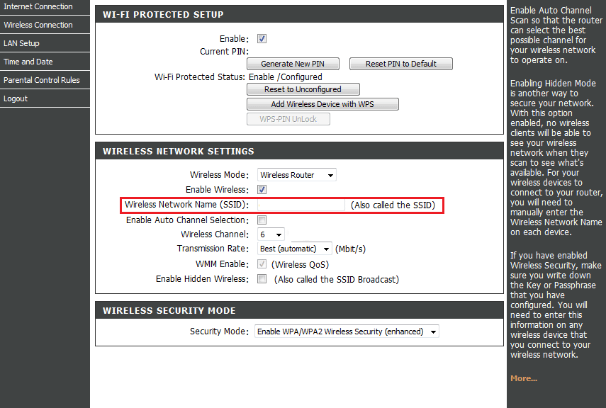 alterar a configuração de rede sem fio do nome do roteador wifi