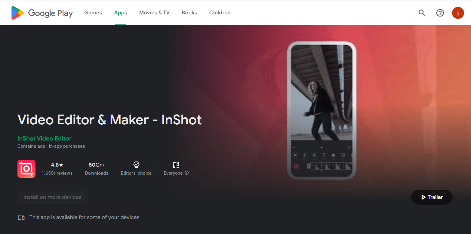 InShot. aplikasi penambah video gratis terbaik untuk Android