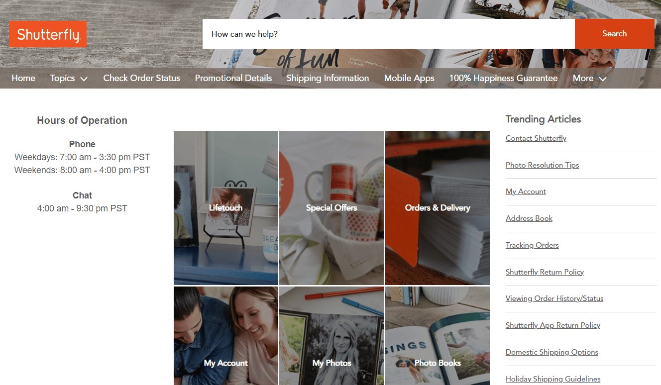 Servizio clienti Shutterfly | Come eliminare le foto da Shutterfly