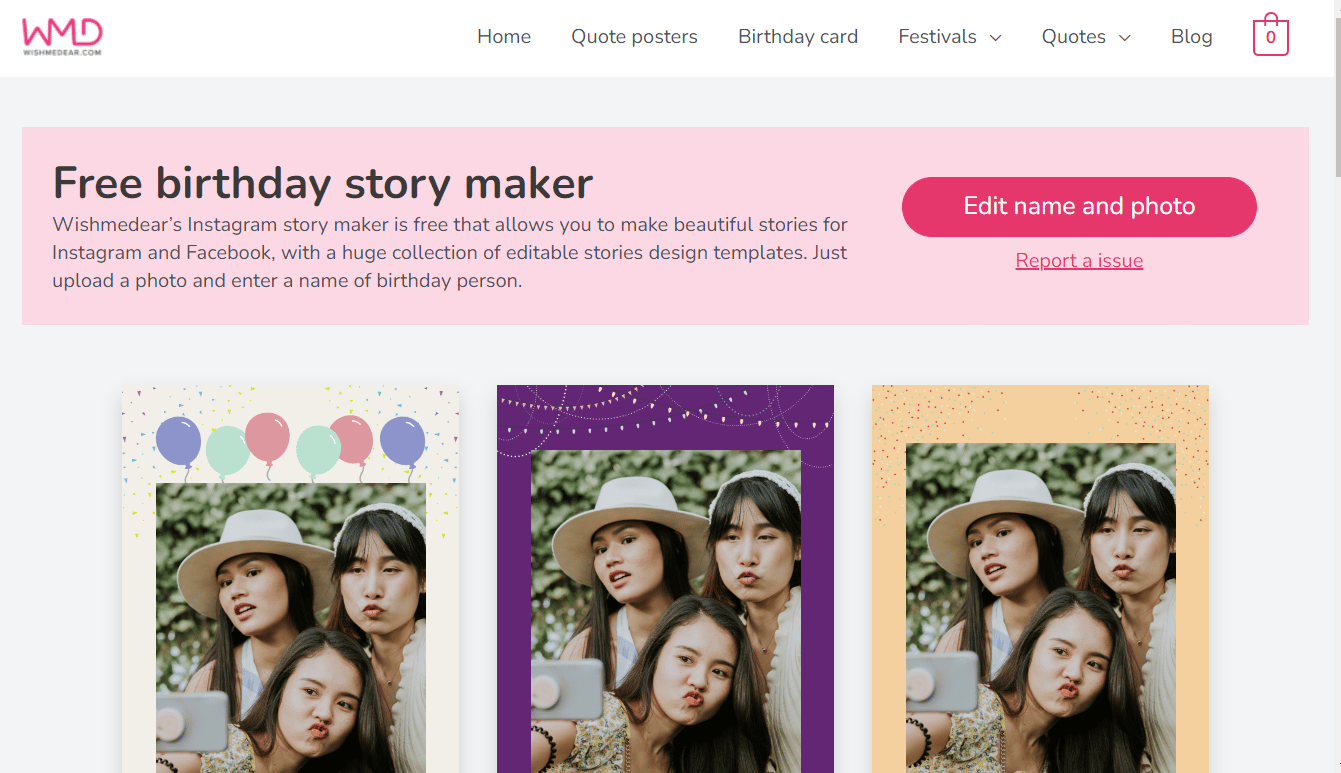 Wishmedear | Quelles sont les meilleures idées d'histoires d'anniversaire Instagram?