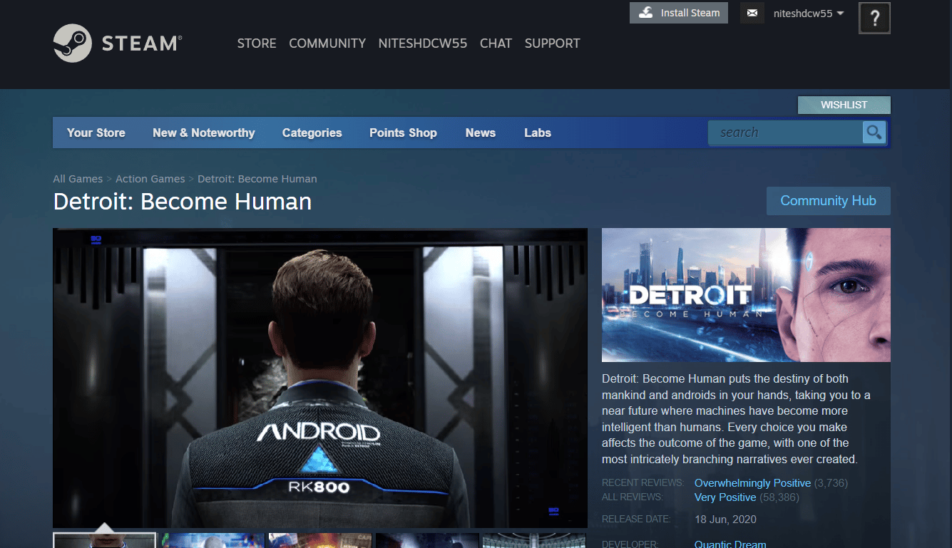 Detroit Become Human Steam