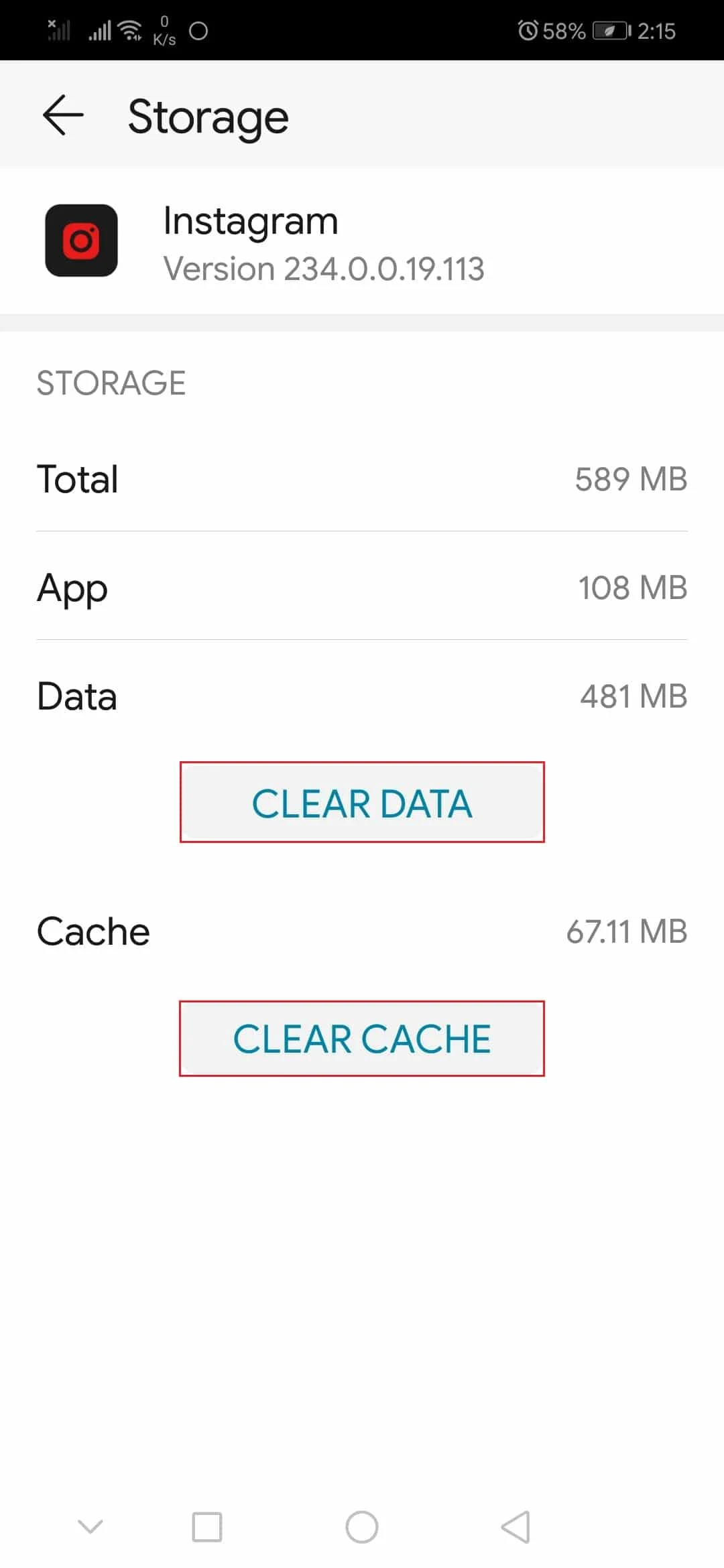 Cancella cache su telefono Android | Come correggere le visualizzazioni delle storie di Instagram non visualizzate