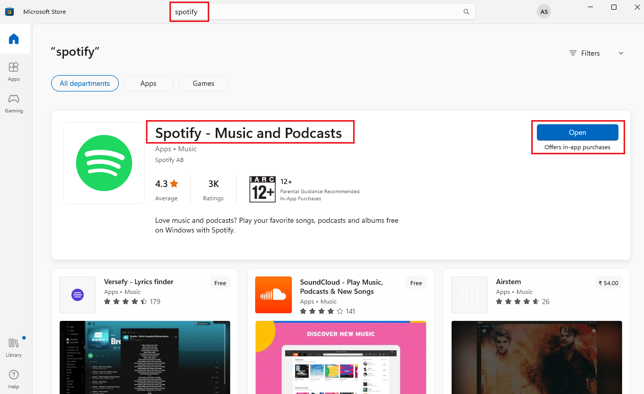 Spotify Tienda de Microsoft