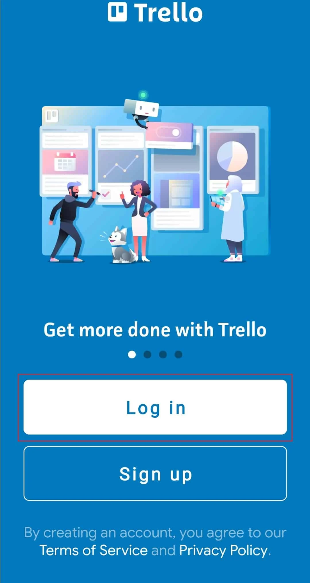 Trelloアプリにログイン