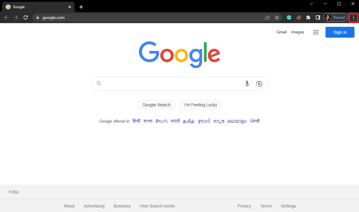 メニューオプションをクリックします。 PCでGoogle Chromeの高いCPUとメモリ使用量を修正する12の方法