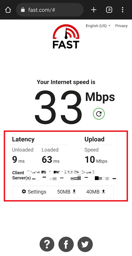 Fast.com Internet Speed ​​mai multe informații