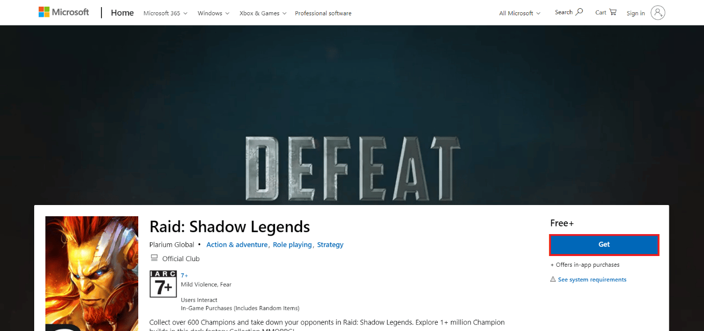 Raid: Shadow Legends 다운로드 페이지. Windows 10에서 다운로드할 수 있는 최고의 무료 게임 50개