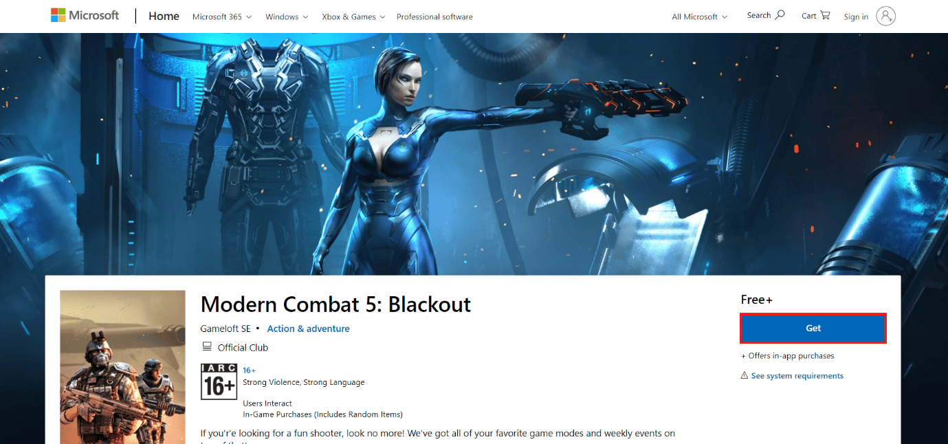 صفحة تنزيل لعبة Modern Combat 5. أفضل 50 لعبة مجانية لنظام التشغيل Windows 10 للتنزيل