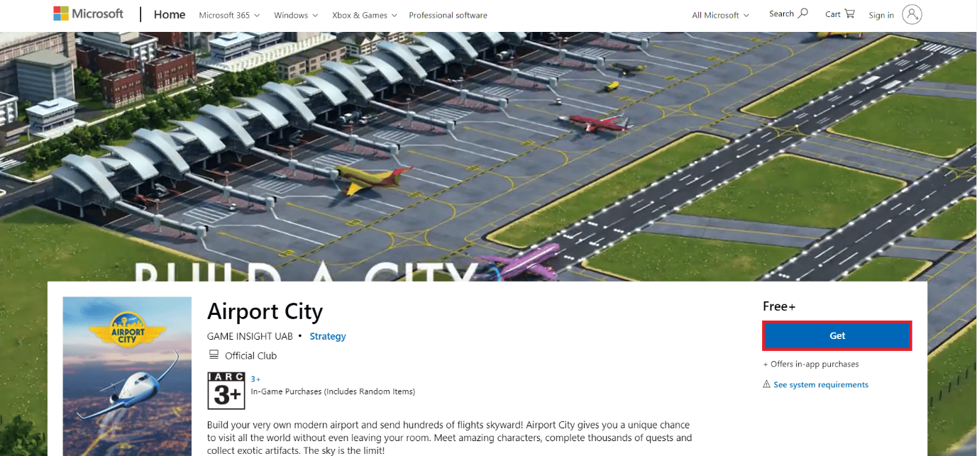 Airport Cityのダウンロードページです。ダウンロードする Windows 10 向けの 50 の最高の無料ゲーム