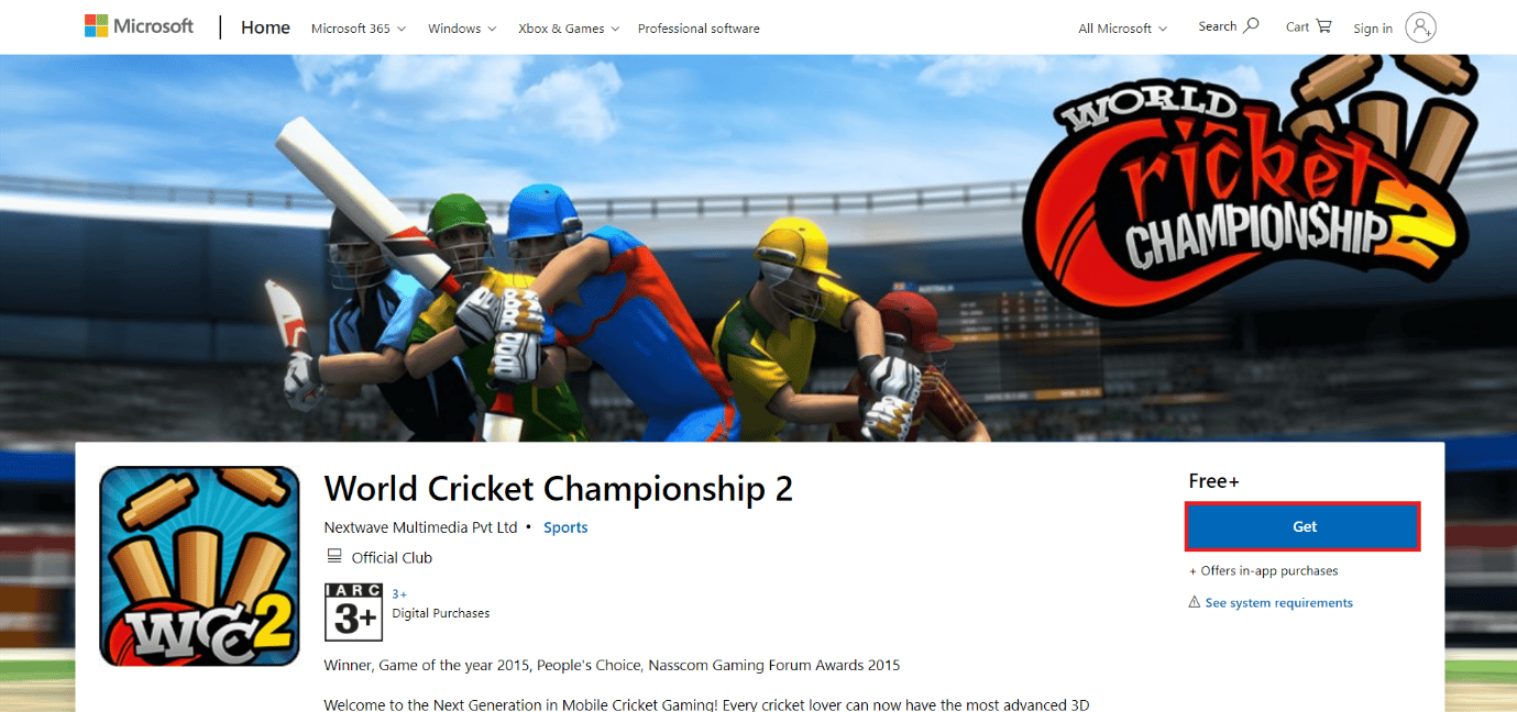 pagina de descărcare a campionatului mondial de cricket 2