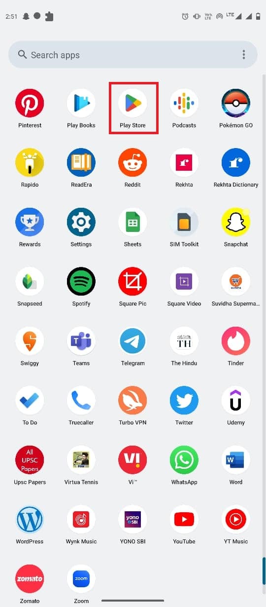 Otwórz Sklep Google Play z menu telefonu. Napraw format pliku WhatsApp nieobsługiwany w systemie Android