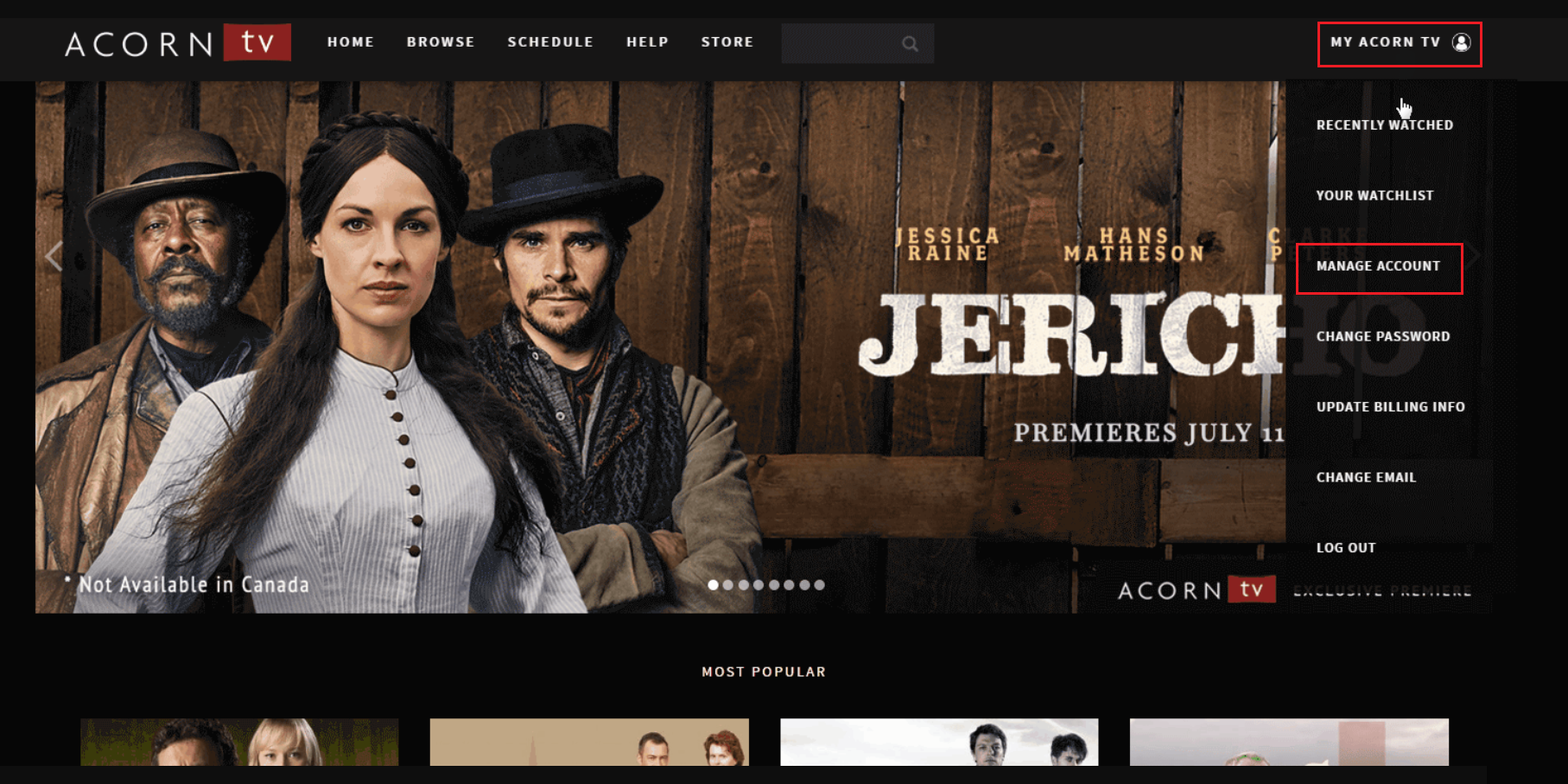 MY ACORN TV - GÉRER LE COMPTE | Acorn inclus avec Amazon Prime